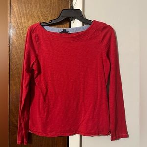 Brooks Brothers Long Sleeve Red T-Shirt, Casual Fit